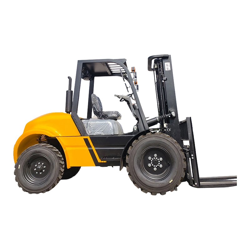 Carrello elevatore fuoristrada Carrello elevatore diesel per tutti i terreni da 3,5 tonnellate con albero triplo da 4,8 m